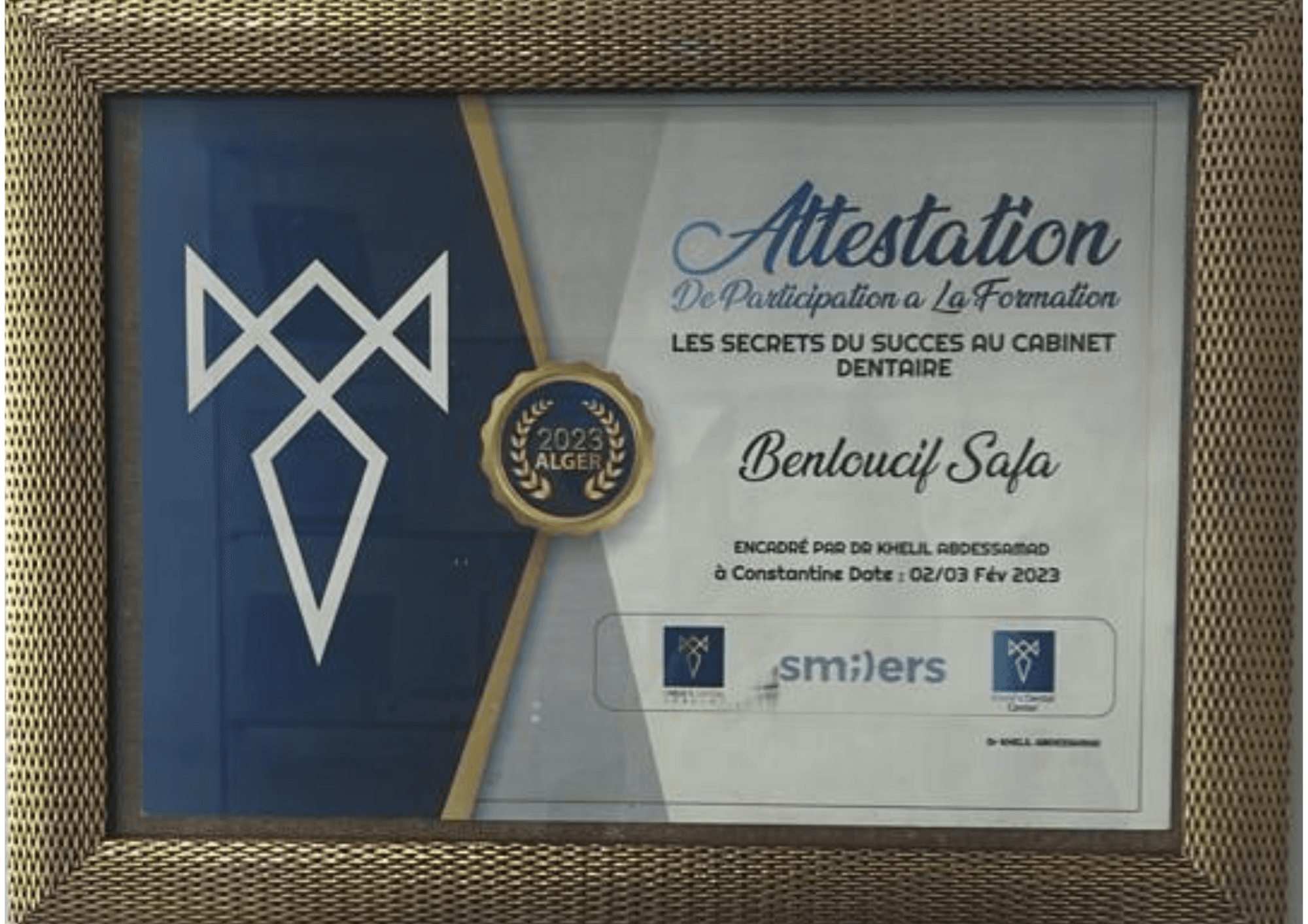 Formation sur les secrets du succès en cabinet dentaire avec Dr Khelil Abdessamed - 2023